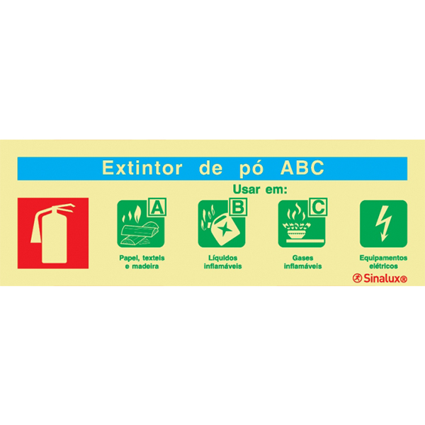 Sinal Agente Extintor Po Químico Sinalux P0453